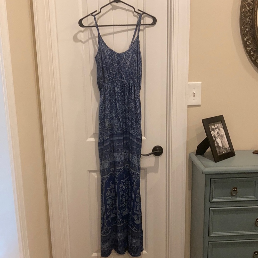 Earthbound Sheer Maxi Dress w Cinched Waist
